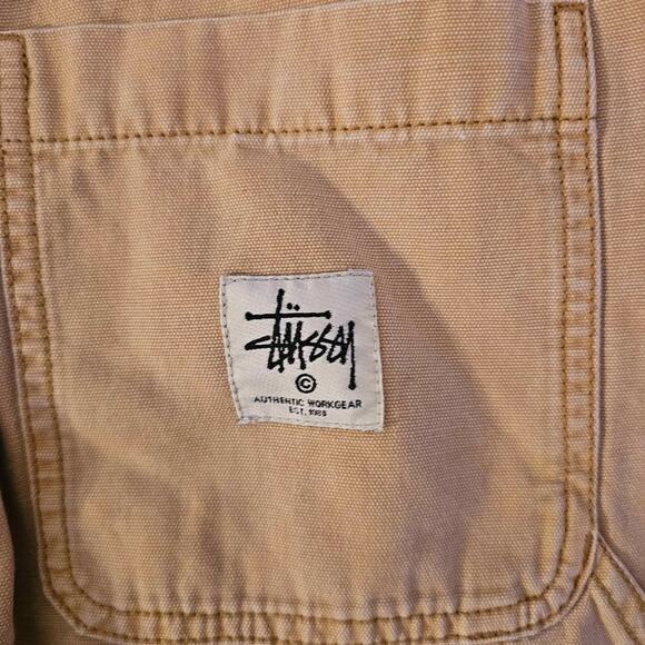 Stussy Double Knee Tan Carpenter Pants - Picture 6 of 7